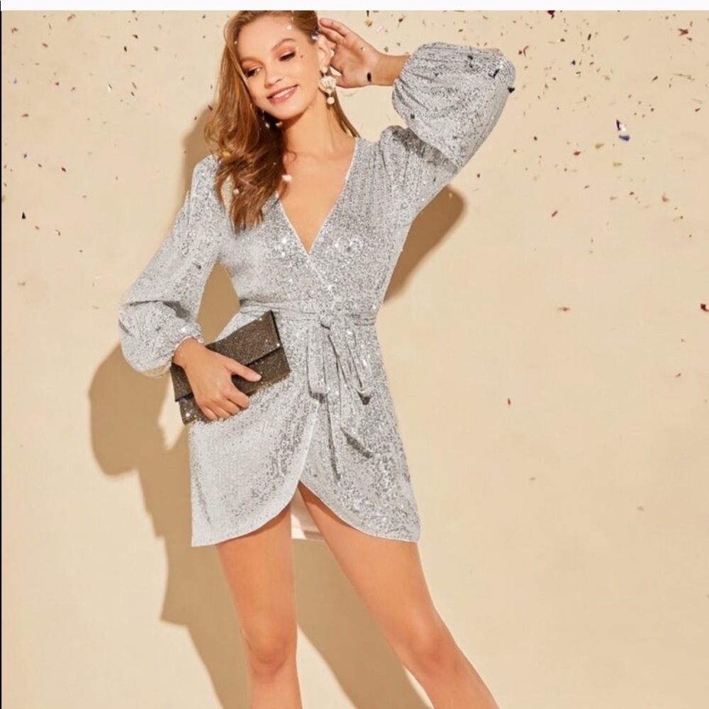 Shein sparkly dress. Great for any party !
